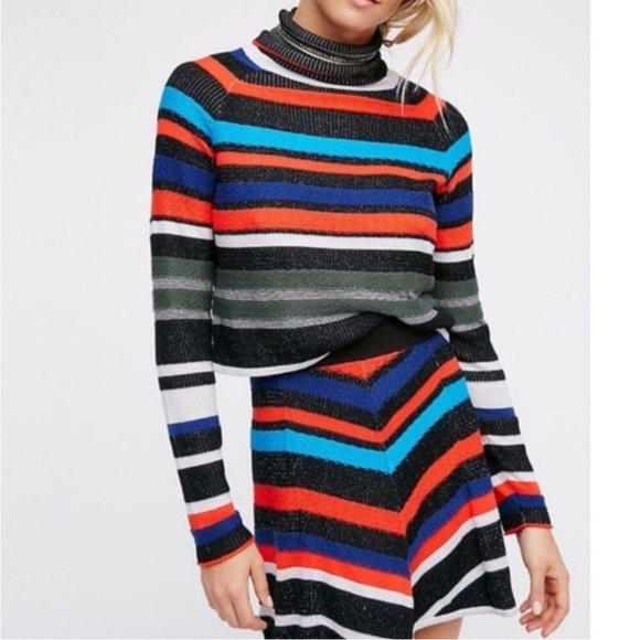 NWOT Free People Striped Sweater Skirt - Size Small - Picture 2 of 6